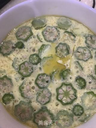 秋葵肉未蒸蛋的做法步骤：3
