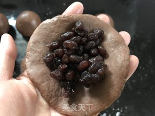 可可麻薯蜜豆包的做法步骤：6