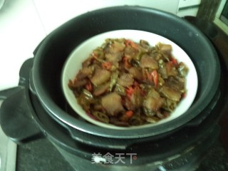 干蒸酸辣腊肉的做法步骤：9
