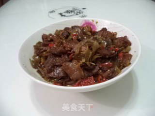 干蒸酸辣腊肉的做法步骤：11
