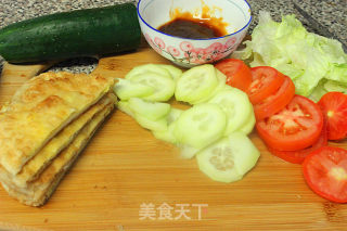 鸡蛋灌饼汉堡的做法步骤：11