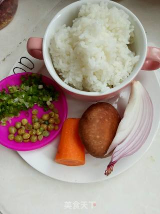 什锦米饭煎饼的做法步骤：1