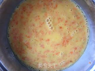 宝贝早餐必备--【彩丁肉末鸡蛋饼】的做法步骤：2