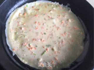 宝贝早餐必备--【彩丁肉末鸡蛋饼】的做法步骤：10