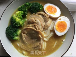 咖喱五花叉烧肉拉面的做法步骤：12
