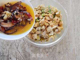 菌子油拌笋干毛豆的做法步骤：6