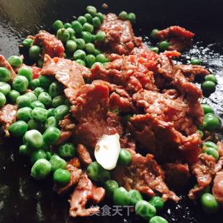 懒人版豌豆百合炒牛肉的做法步骤：4