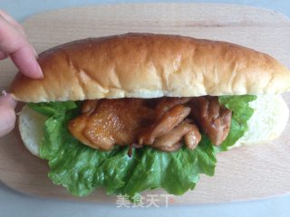 照烧鸡肉三明治的做法步骤：8