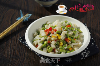 毛豆米炒藕丁的做法步骤：8