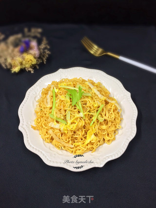 白菜炒面的做法步骤：9