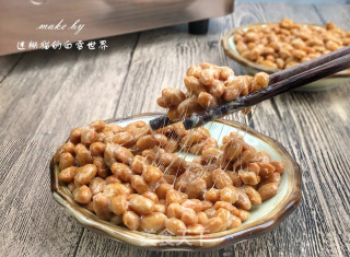 面包机版自制纳豆，拉丝到天际的做法步骤：8