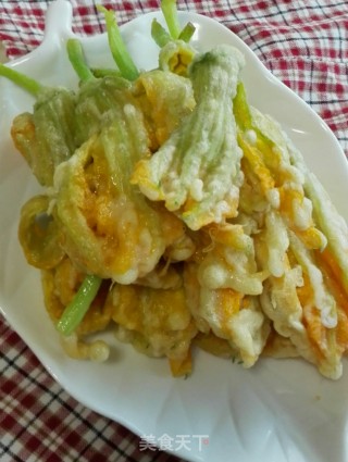 #南瓜花系列之三#酥炸南瓜花的做法步骤：6
