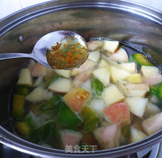 桂花藕粉瓜果羹的做法步骤：8