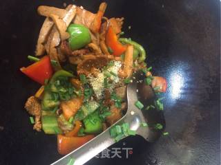 肉片炒香干的做法步骤：8