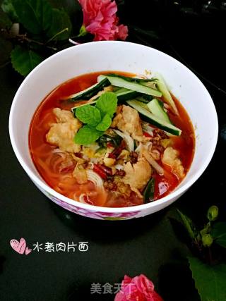 水煮肉片面的做法步骤：15