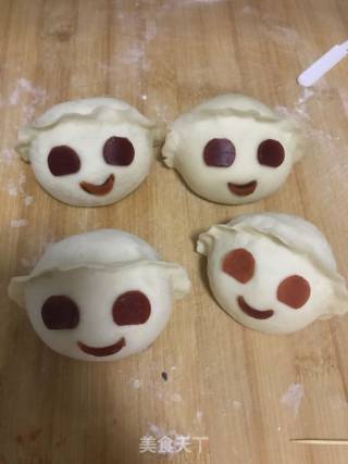 可爱笑脸果仁包的做法步骤：9