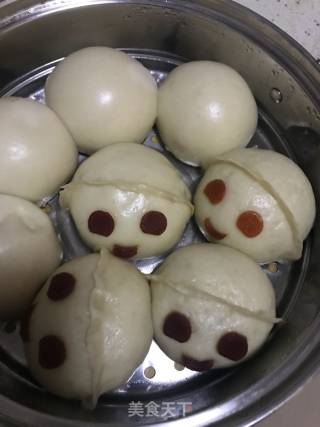 可爱笑脸果仁包的做法步骤：12