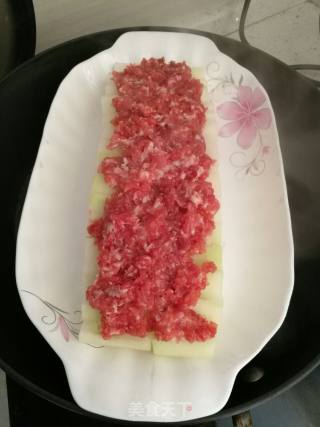 肉末蒸冬瓜的做法步骤：4
