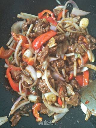 酱爆牛肉的做法步骤：9