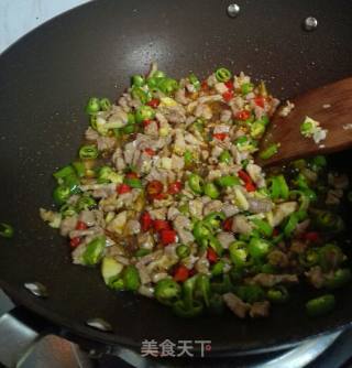 酸豇豆肉末的做法步骤：5