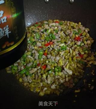 酸豇豆肉末的做法步骤：6