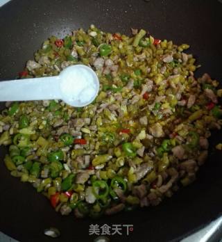 酸豇豆肉末的做法步骤：7