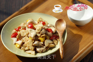 菱角炒鸡片的做法步骤：9