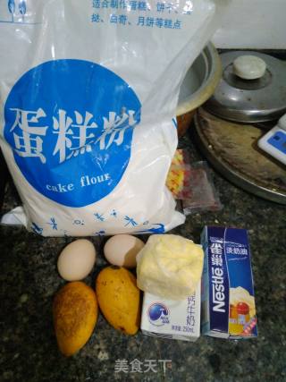 芒果班戟的做法步骤：1