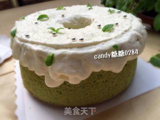 菠菜翠绿戚风蛋糕的做法步骤：15