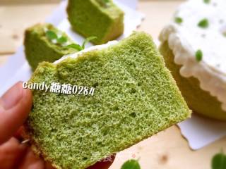 菠菜翠绿戚风蛋糕的做法步骤：18