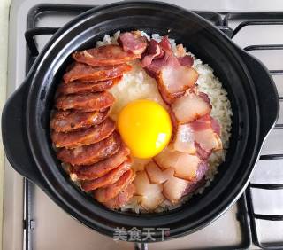 腊味煲仔饭的做法步骤：7