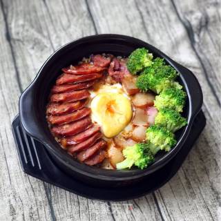 腊味煲仔饭的做法步骤：10