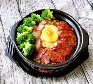 腊味煲仔饭的做法步骤：12