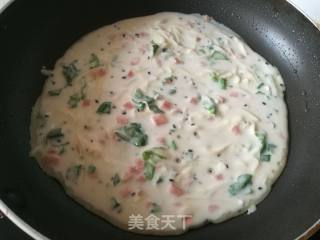 土豆丝火腿鸡蛋煎饼的做法步骤：5