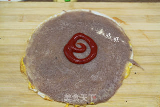 褐麦鸡蛋饼的做法步骤：9