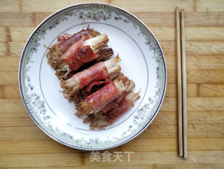 十分钟的快手菜 培根金针卷的做法步骤：8