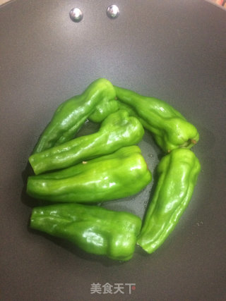 青椒酿肉的做法步骤：8