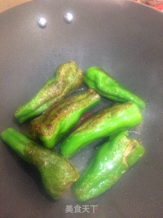 青椒酿肉的做法步骤：9