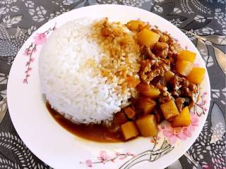 饭遭殃、肚撑破滴【土豆牌】【正宗台湾卤肉饭】的做法步骤：17