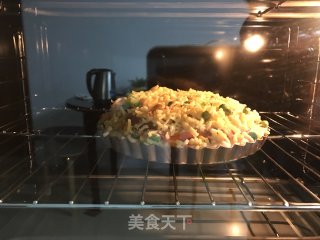 鲜虾田园披萨的做法步骤：12