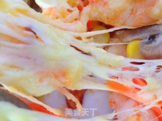 鲜虾田园披萨的做法步骤：13