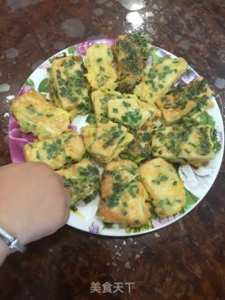 韭菜煎豆腐的做法步骤：6