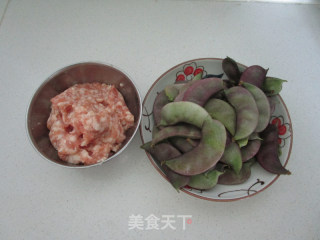 肉酿扁豆的做法步骤：1