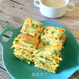 蔬菜蛋饼的做法步骤：7