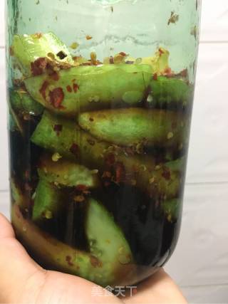 爽口酸辣黄瓜条的做法步骤：5