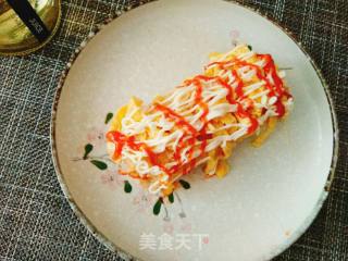 爆浆火腿卷的做法步骤：6