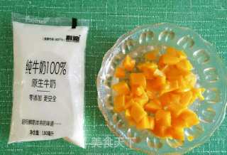 青汁芒果西米露的做法步骤：2