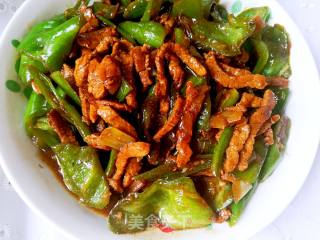 青椒肉丝的做法步骤：7