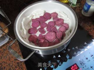 清凉一夏～紫薯圆西米的做法步骤：1