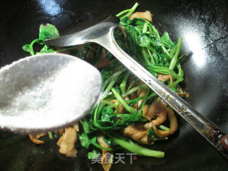 秀珍菇鸡毛菜面筋的做法步骤：7